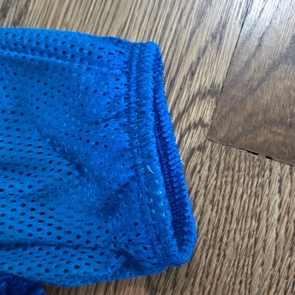 Chico's Weekend 3/4 Sleeve Ombre Blue Mesh Jacket Zip Front, M, Chicos Sz1/M - Picture 5 of 7